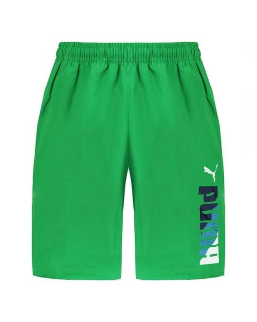 PUMA Fun Green Woven Bermuda Shorts for men