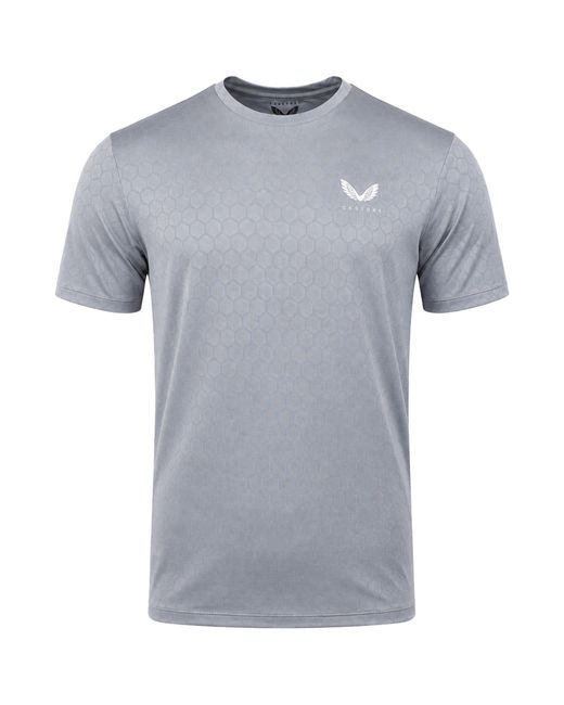 Castore Gray Engineered Knit T-Shirt for men