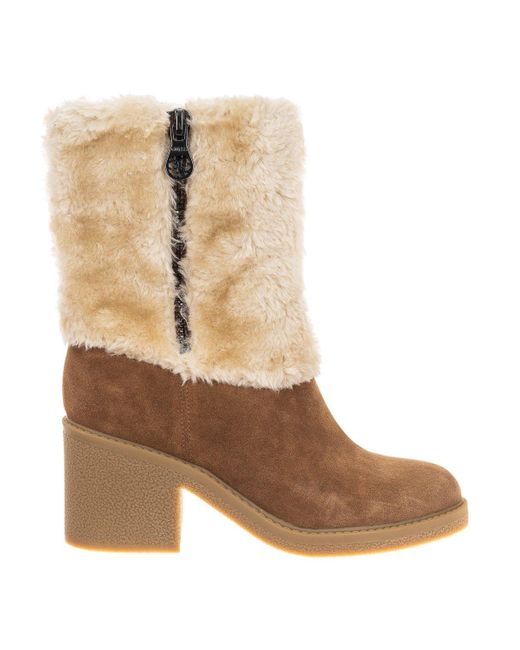 Guess Brown Flat Round Toe Suede Finish Ankle Boots Flril4sue10