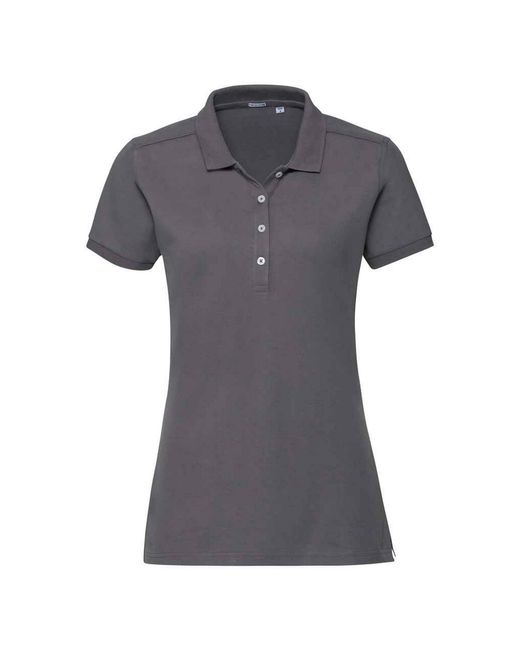 Russell Gray Ladies Pique Stretch Polo Shirt (Convoy)