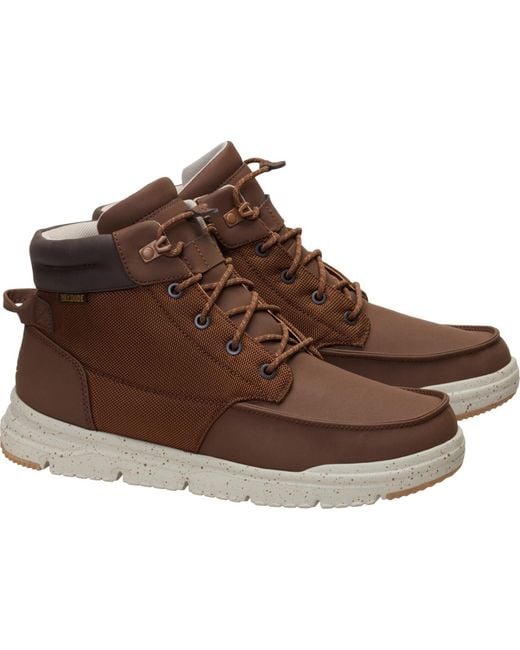 HeyDude Brown Heydude Bradley Ii Waterproof Polyurethane Downtown/Multi Ankle Boots Pu for men