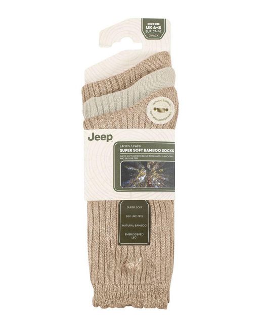 Jeep Natural Bamboo Boot Socks