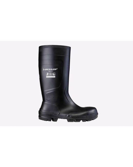 Dunlop Black Work-It Full Safety Waterproof Wellington for men