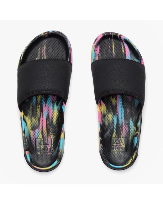 Reef Black Tailslide Sliders Candy Marble for men
