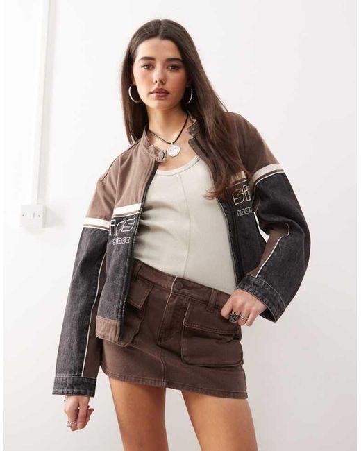 Miss Sixty Brown Co-Ord Mini Cargo Skirt
