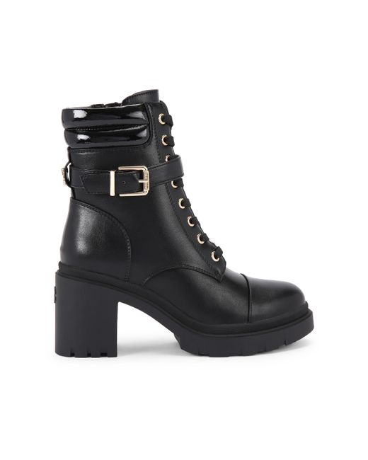 Carvela Kurt Geiger Black Boulder Heeled Lace Up Boots