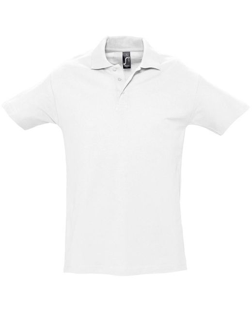 Sol's White Spring Ii Short Sleeve Heavyweight Polo Shirt Cotton for men