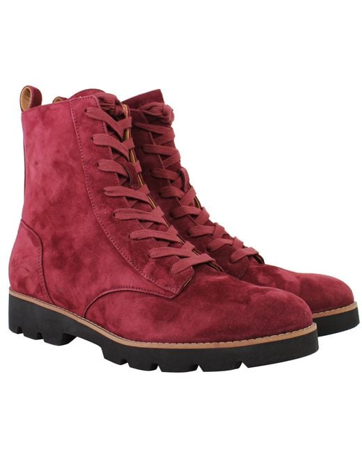 Vionic Red Lani Boots Suede