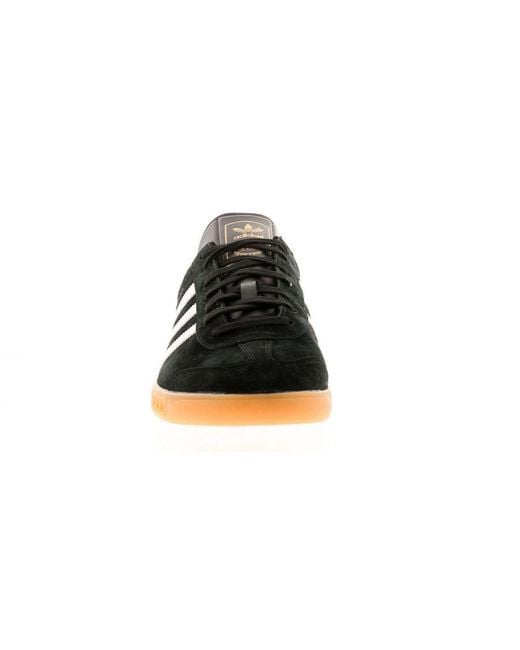 Adidas Originals Black Hamburg Leather Trainers for men