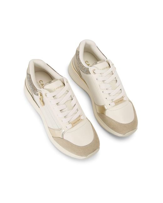 Carvela Kurt Geiger Natural Statement Zip Runner Sneakers
