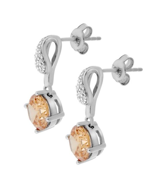 Orphelia White 925 Sterling Drop Earrings