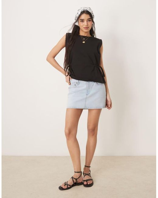 ASOS Black Oversized Tank With Tie Detail