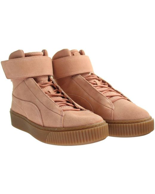 PUMA Brown Platform Mid Ow Trainers Leather