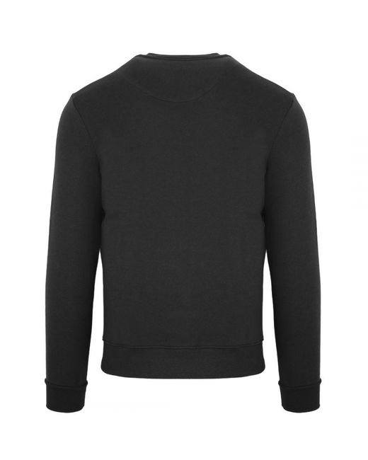 Aquascutum Black Aldis Chest Logo Sweatshirt for men