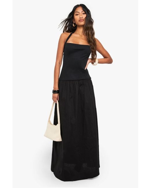 boohoo jersey maxi dress Karen Millen Premium Ruched Jersey Maxi Dress in Chocolate