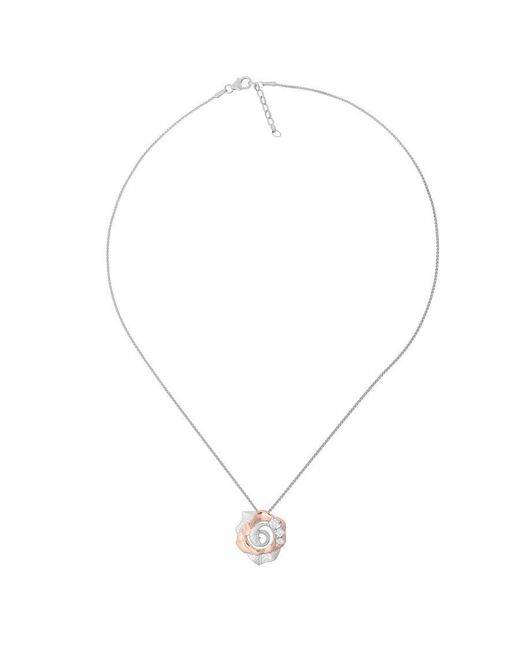 Orphelia Metallic 'Ivory' 925 Sterling Chain With Pendant
