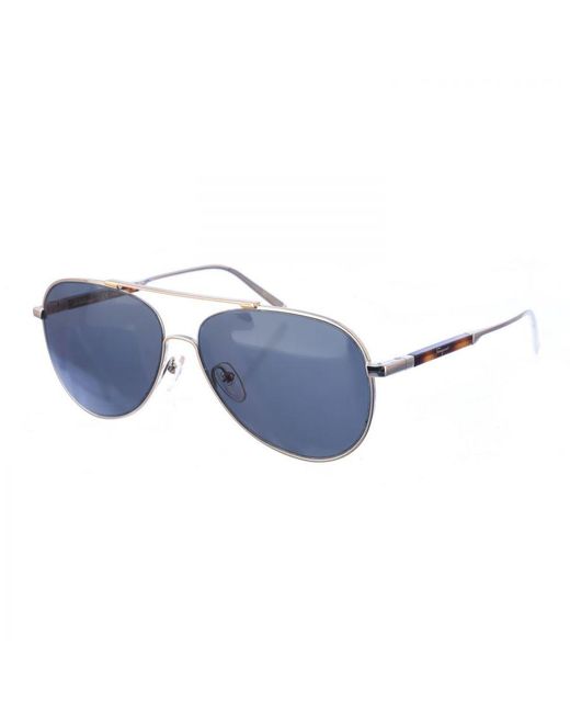 Ferragamo Blue Sf174S Aviator Style Metal Sunglasses for men