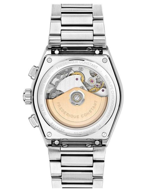 Frederique Constant Black Frédérique Highlife Chronograph Automatic Watch Fc-391B4Nh6B Stainless Steel (Archived) for men