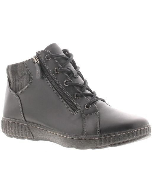 Clarks Black Ankle Boots Caroline Park Leather Zip