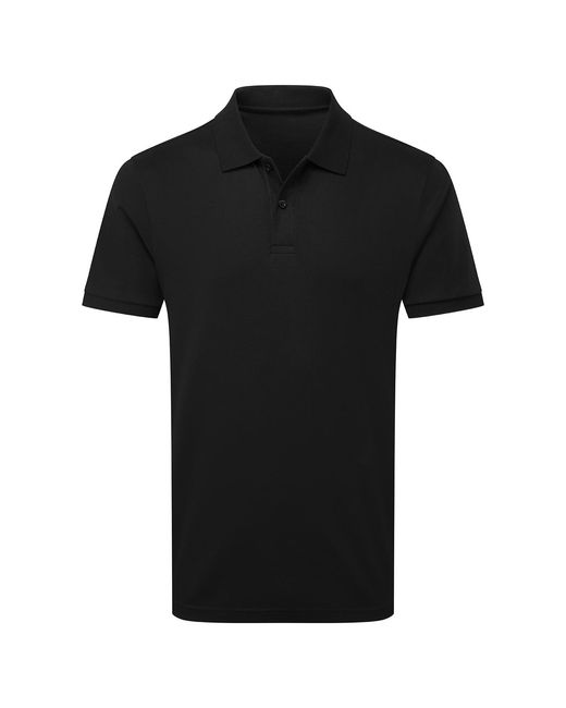 Asquith & Fox Black Premium Mercerised Cotton Polo Shirt for men