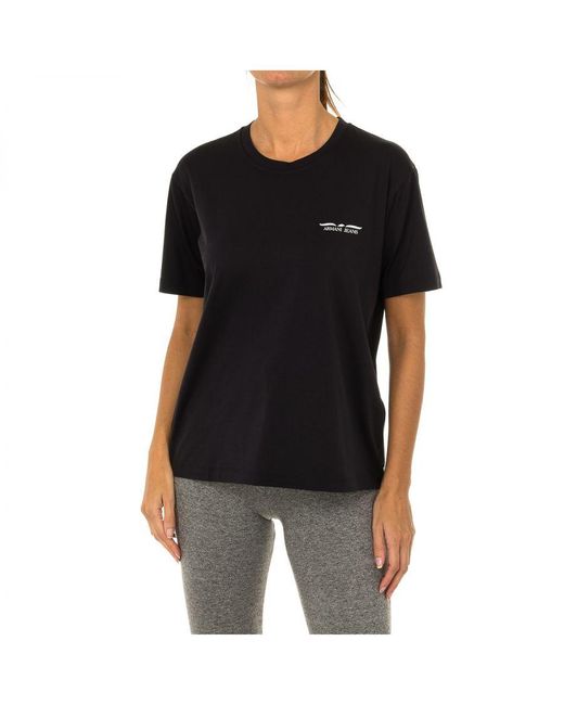Armani Black S Short Sleeve Round Neck T-shirt 6z5t91-5j0hz Cotton