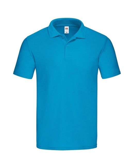 Fruit Of The Loom "Original" Poloshirt Für Herren (Azure) in Blue für Herren