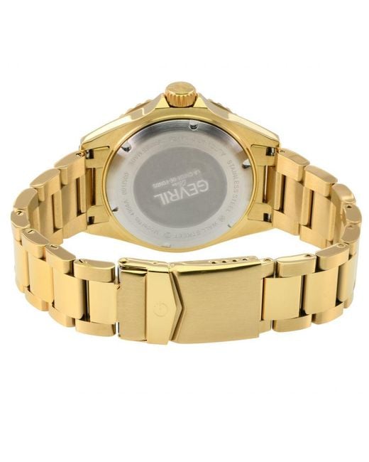 Gevril Gray Wall Street Gmt Swiss Automatic Sellita Sw330 Dial Ceramic Bezel, 316L Stainless Steel Ipyg Bracelet for men