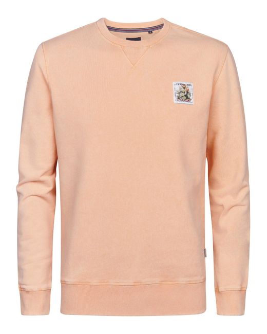 Petrol Industries Sweater Met Ronde Hals Velocidad in het Natural voor heren