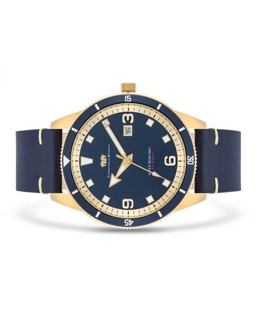 Rhodenwald & Söhne Blue Genuine Leather Watch for men