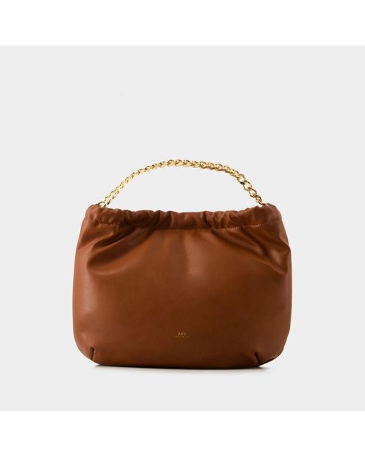 A.P.C. Brown Ninon Chaine Bag