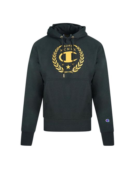 Champion Blue Rome Logo Hoodie Cotton for men