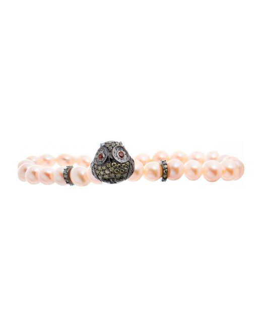 Lancaster Black Jla-Br-Owl-3-Pe Ladies Bracelet
