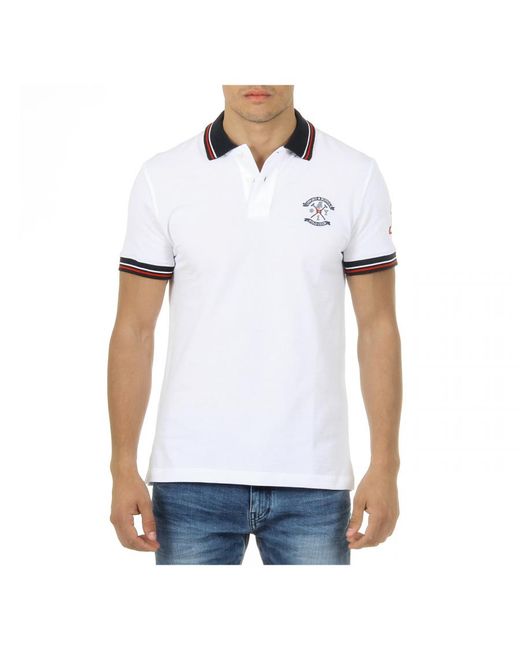 Ufford & Suffolk Polo Club White Short Sleeves Apache Cotton for men
