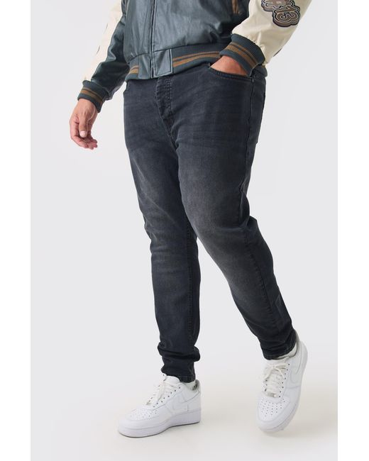 BoohooMAN Blue Plus Skinny Stretch Jeans for men