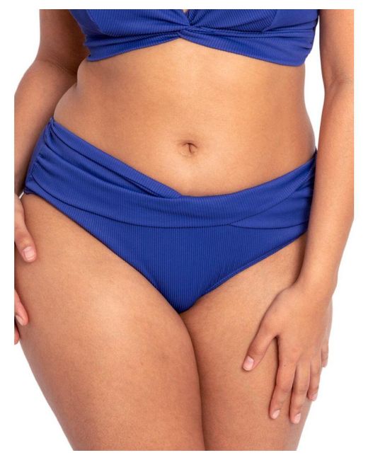 Curvy Kate Blue Cs024506 Twist & Shout Bikini Short