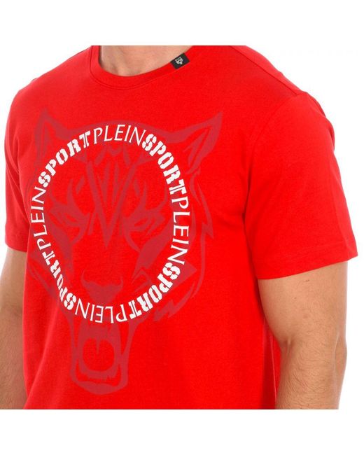 Philipp Plein Red Tips402 Short Sleeve T-Shirt for men