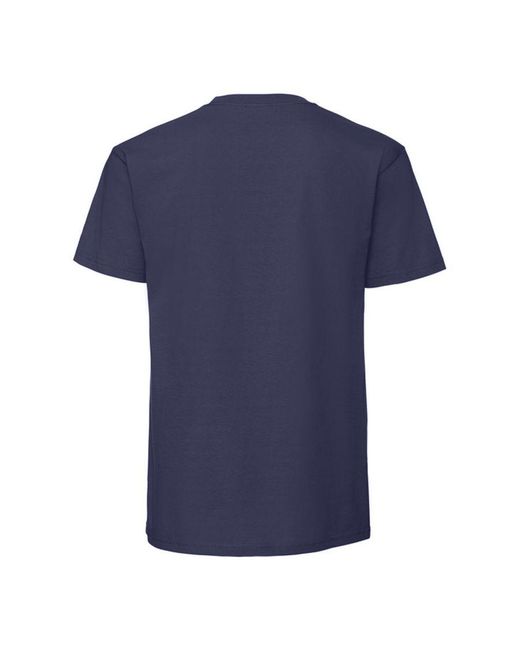 Fruit Of The Loom Blue Iconic Premium Ringspun Cotton T-Shirt () for men