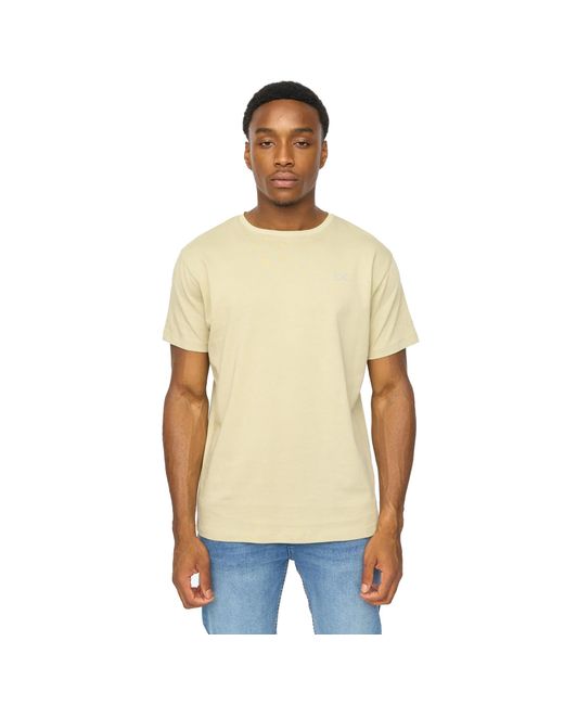 Duck and Cover Natural Trimlines Heavyweight T-Shirt (Light Sage) for men