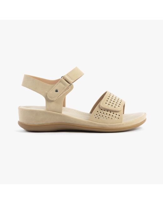 Dr Keller White Luna Sandals Textile