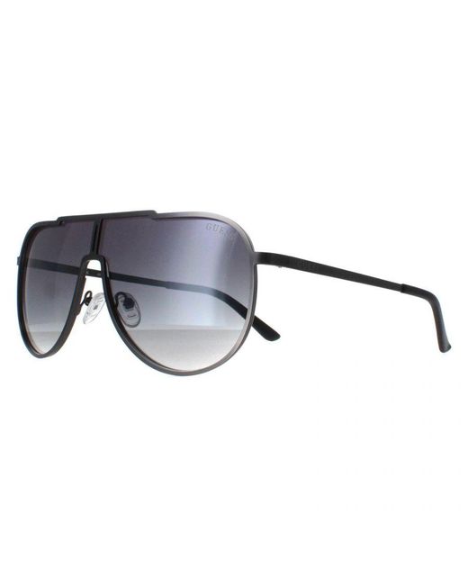 Guess Blue Shield Matte Gunmetal Smoke Gradient Gf0199