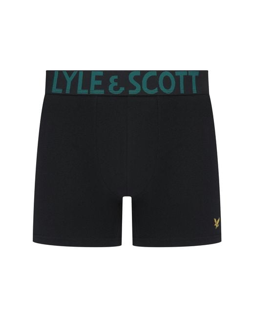 Lyle & Scott Black And Daniel 3Pk Trunks for men