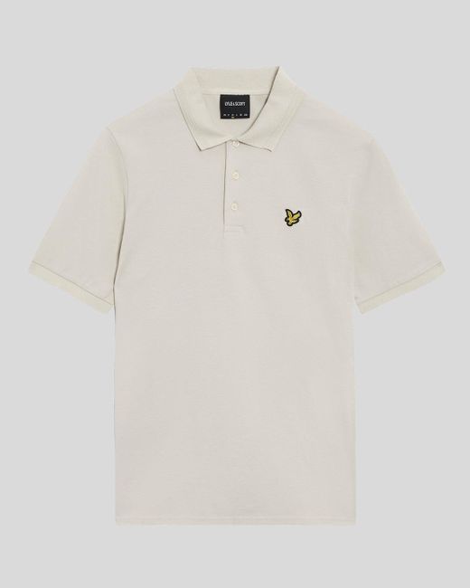 Lyle & Scott White Rally Tipped Polo Shirt Plus for men