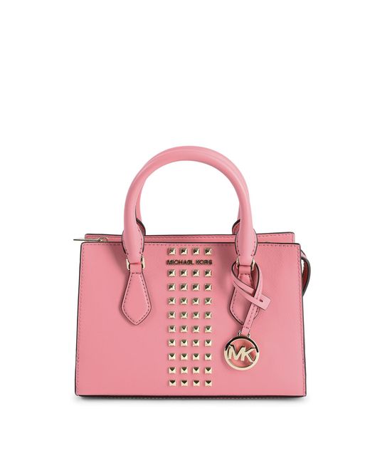 Michael Kors Pink Jet Set Kleine Umhangetasche Mit Nieten Blassrosa