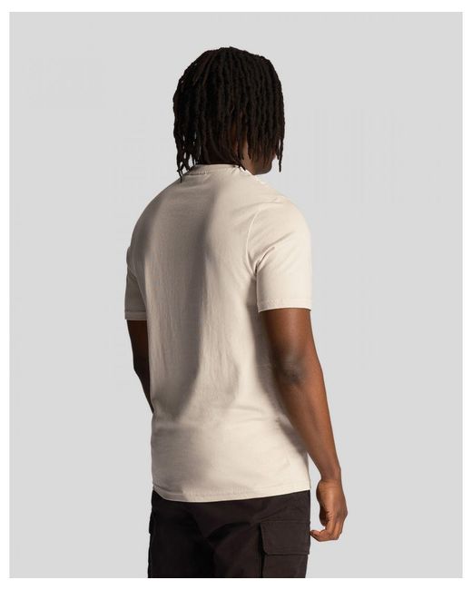 Lyle & Scott White Embroidered T-Shirt for men
