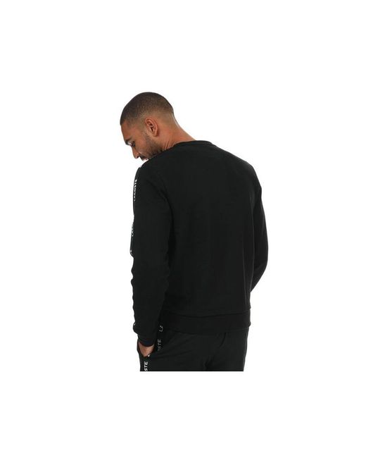 Lacoste Black Tape Detail Sweatshirt for men