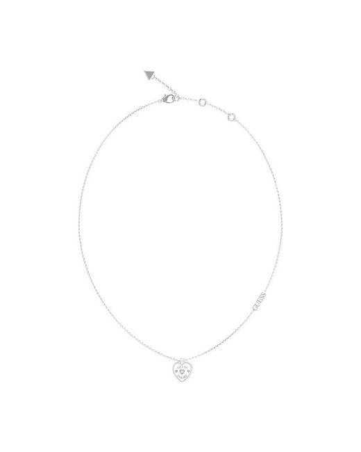Guess White Ubn05056Rh Ladies Amore Necklace