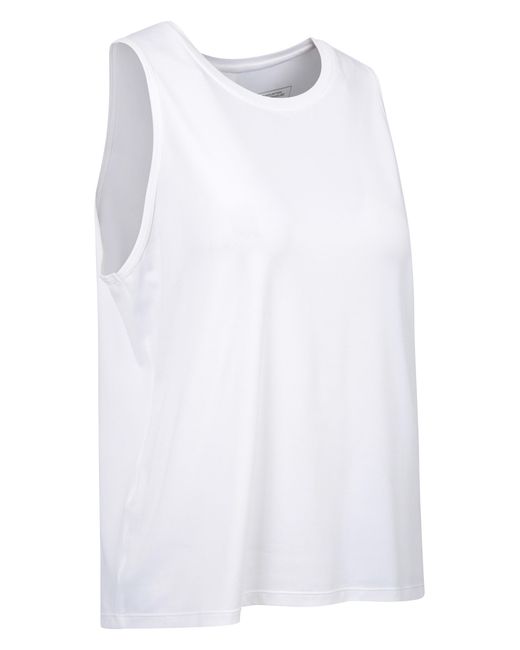 Mountain Warehouse White Active Vest Casual Lightweight Quick Wick Ladies Loose Fit Tank Top