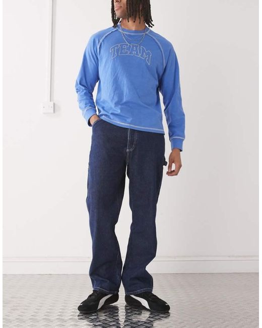 Deus Ex Machina Blue Big Fella Denim Pants for men