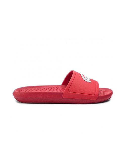 Lacoste Red Croco Slide 119 1 Sliders for men