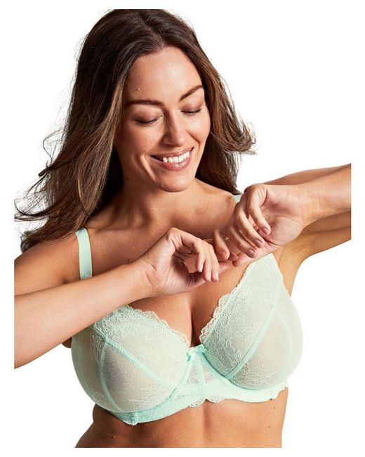 Panache Green Lace Underwired Plunge Bra
